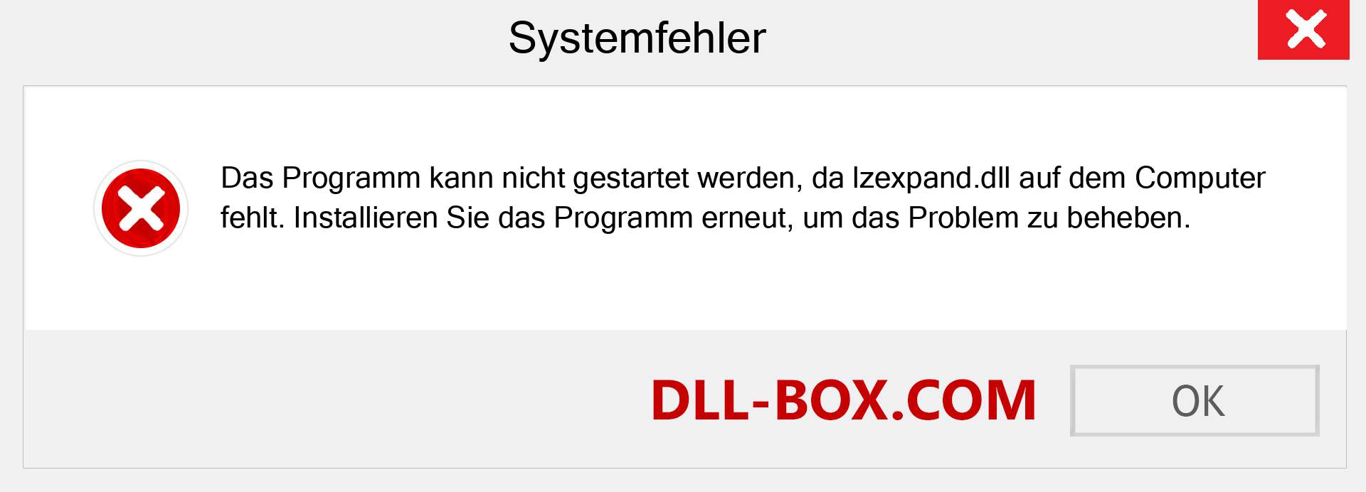 lzexpand.dll-Datei fehlt?. Download für Windows 7, 8, 10 - Fix lzexpand dll Missing Error unter Windows, Fotos, Bildern